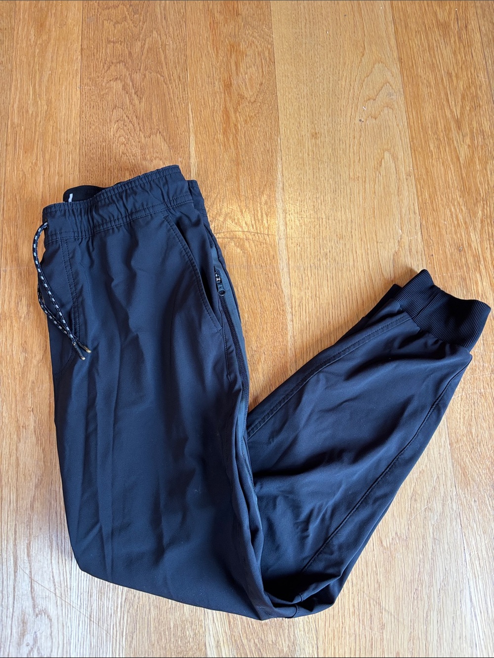 American Eagle  Black Performance Jogger Pants with Drawstring, Men’s S,